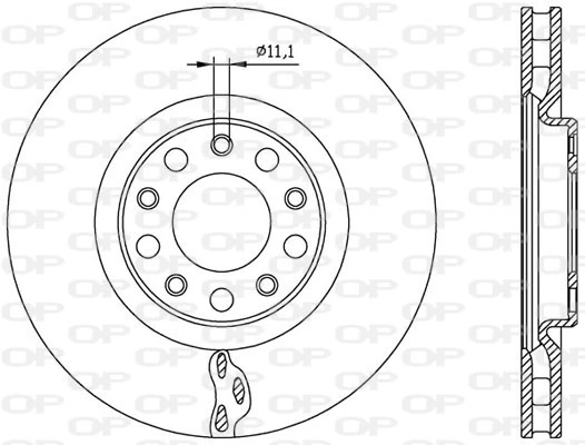 OPEN PARTS féktárcsa - BDA2561.20 - TothCarparts