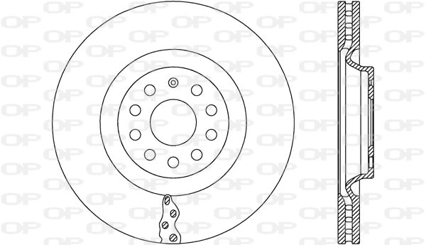 OPEN PARTS féktárcsa - BDA2665.20 - TothCarparts