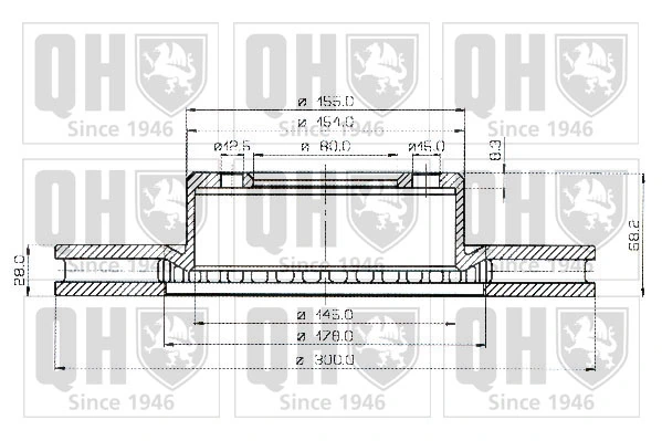 QUINTON HAZELL féktárcsa - BDC3507 - TothCarparts