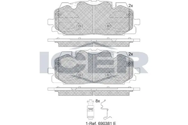 ANDEL fékbetétkészlet, tárcsafék - 182254 - TothCarparts