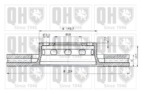 QUINTON HAZELL féktárcsa - BDC4788 - TothCarparts