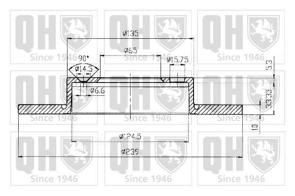 QUINTON HAZELL féktárcsa - BDC4957 - TothCarparts