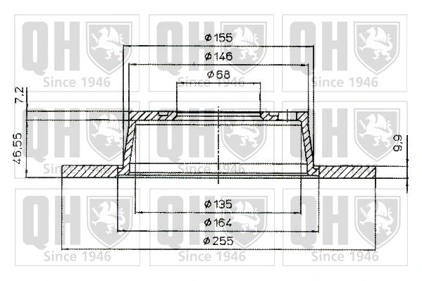 QUINTON HAZELL féktárcsa - BDC5184 - TothCarparts