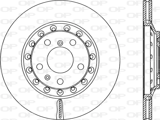 OPEN PARTS féktárcsa - BDR2349.20 - TothCarparts