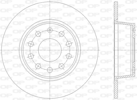 OPEN PARTS féktárcsa - BDR2865.10 - TothCarparts