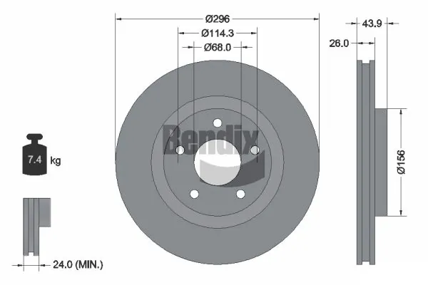 BENDIX Braking féktárcsa - BDS1028HC - TothCarparts