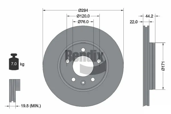 BENDIX Braking féktárcsa - BDS1081 - TothCarparts