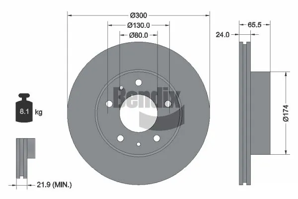 BENDIX Braking féktárcsa - BDS1092 - TothCarparts