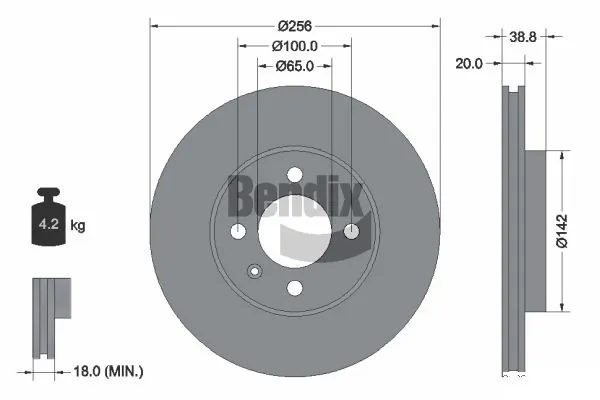 BENDIX Braking féktárcsa - BDS1115 - TothCarparts