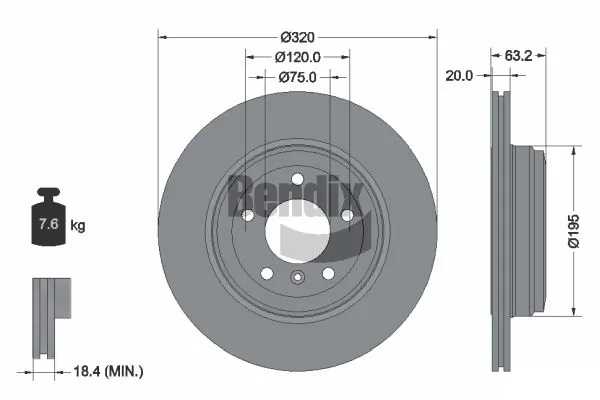 BENDIX Braking féktárcsa - BDS1145 - TothCarparts