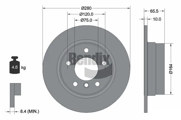 BENDIX Braking féktárcsa - BDS1153 - TothCarparts