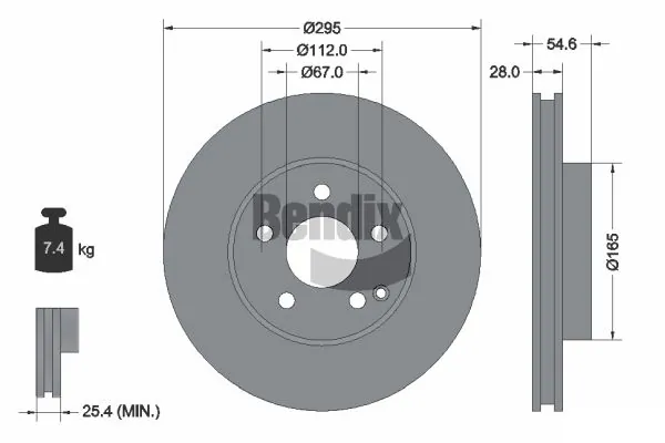 BENDIX Braking féktárcsa - BDS1194HC - TothCarparts