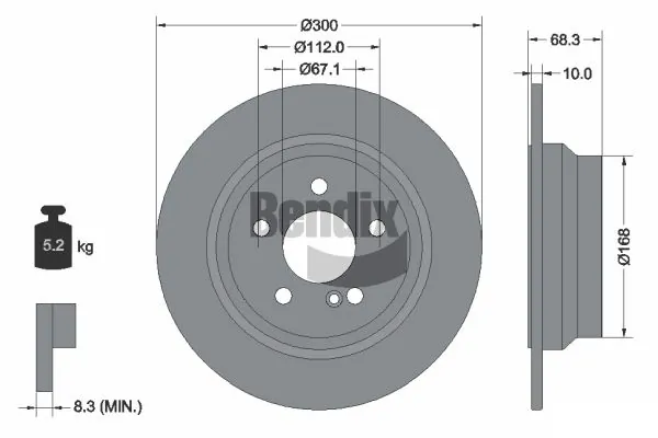 BENDIX Braking féktárcsa - BDS1200 - TothCarparts