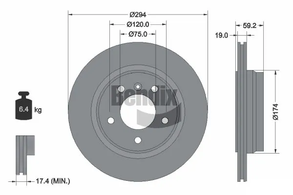 BENDIX Braking féktárcsa - BDS1216 - TothCarparts