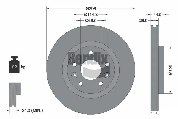 BENDIX Braking féktárcsa - BDS1217 - TothCarparts