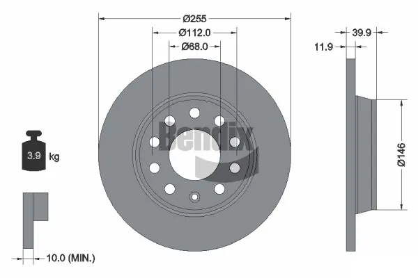 BENDIX Braking féktárcsa - BDS1267 - TothCarparts