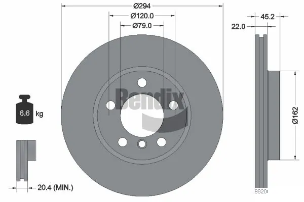 BENDIX Braking féktárcsa - BDS1274HC - TothCarparts