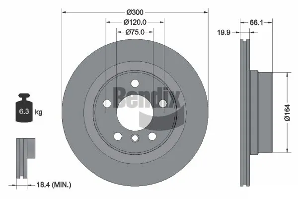 BENDIX Braking féktárcsa - BDS1293 - TothCarparts