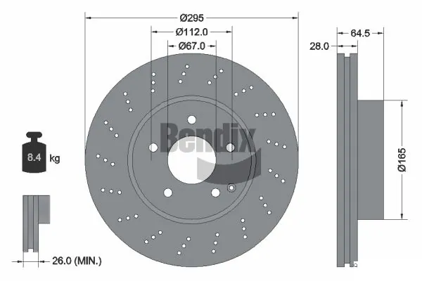 BENDIX Braking féktárcsa - BDS1303HC - TothCarparts
