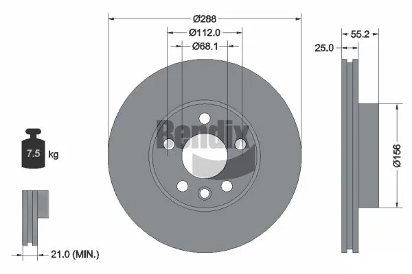 BENDIX Braking féktárcsa - BDS1404 - TothCarparts