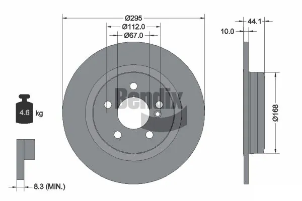 BENDIX Braking féktárcsa - BDS1410 - TothCarparts