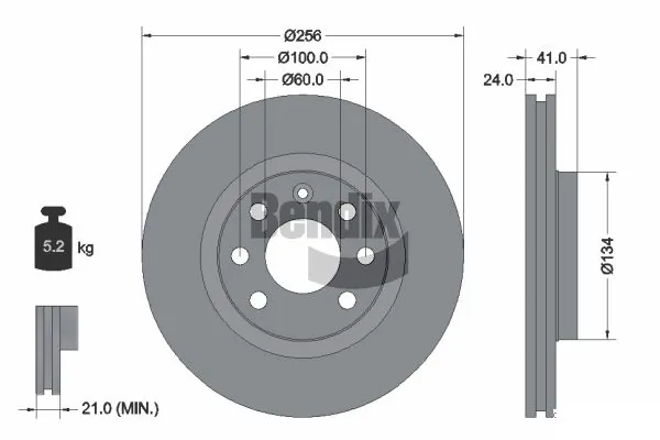 BENDIX Braking féktárcsa - BDS1425 - TothCarparts