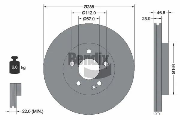 BENDIX Braking féktárcsa - BDS1434HC - TothCarparts