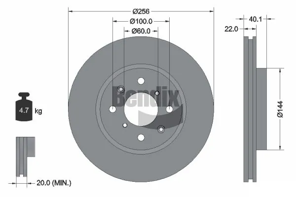 BENDIX Braking féktárcsa - BDS1466 - TothCarparts