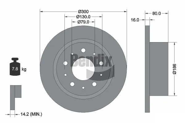 BENDIX Braking féktárcsa - BDS1477 - TothCarparts