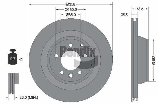 BENDIX Braking féktárcsa - BDS1491 - TothCarparts