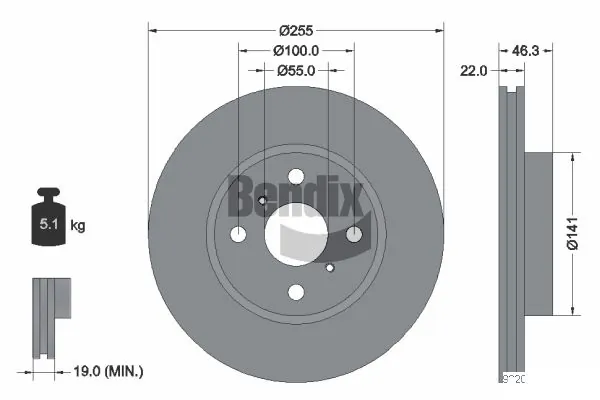 BENDIX Braking féktárcsa - BDS1497 - TothCarparts