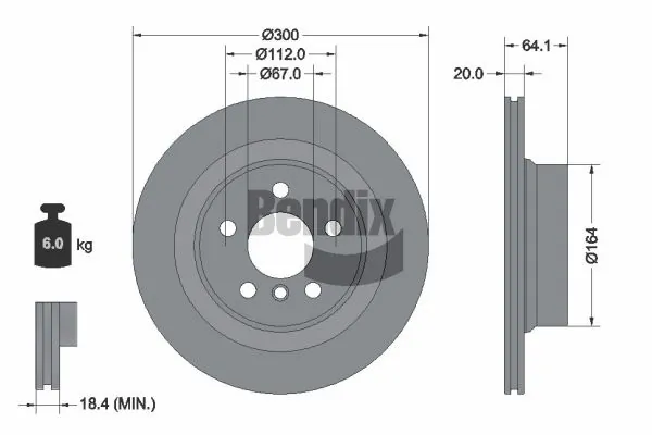BENDIX Braking féktárcsa - BDS1632HC - TothCarparts