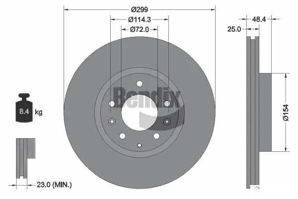 BENDIX Braking féktárcsa - BDS1646 - TothCarparts