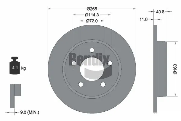 BENDIX Braking féktárcsa - BDS1656 - TothCarparts