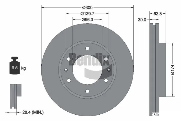 BENDIX Braking féktárcsa - BDS1676 - TothCarparts