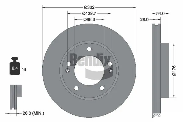 BENDIX Braking féktárcsa - BDS1713 - TothCarparts