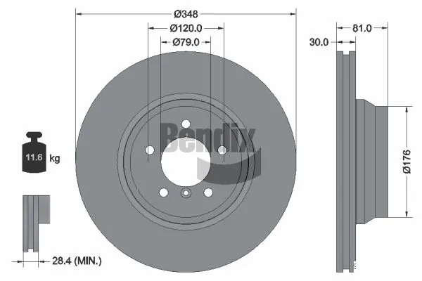 BENDIX Braking féktárcsa - BDS1759HC - TothCarparts