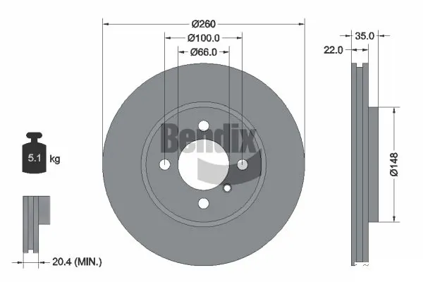 BENDIX Braking féktárcsa - BDS1767 - TothCarparts