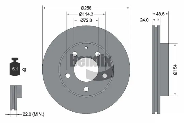 BENDIX Braking féktárcsa - BDS1786 - TothCarparts