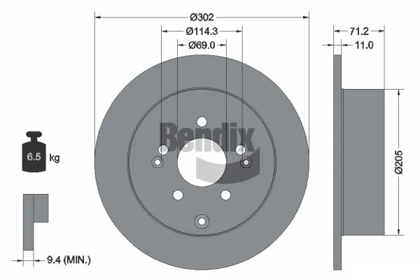BENDIX Braking féktárcsa - BDS1812 - TothCarparts