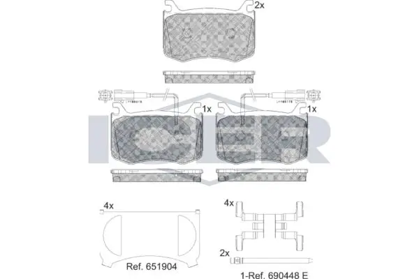 ANDEL fékbetétkészlet, tárcsafék - 182303 - TothCarparts