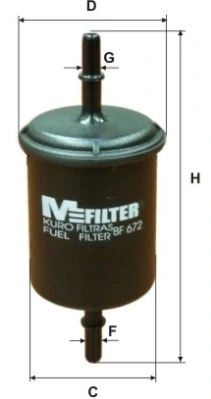 MFILTER Üzemanyagszűrő - BF 672 - TothCarparts