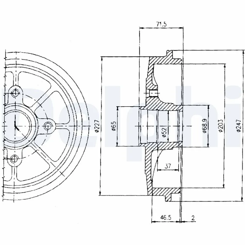 DELPHI fékdob - BF392 - TothCarparts