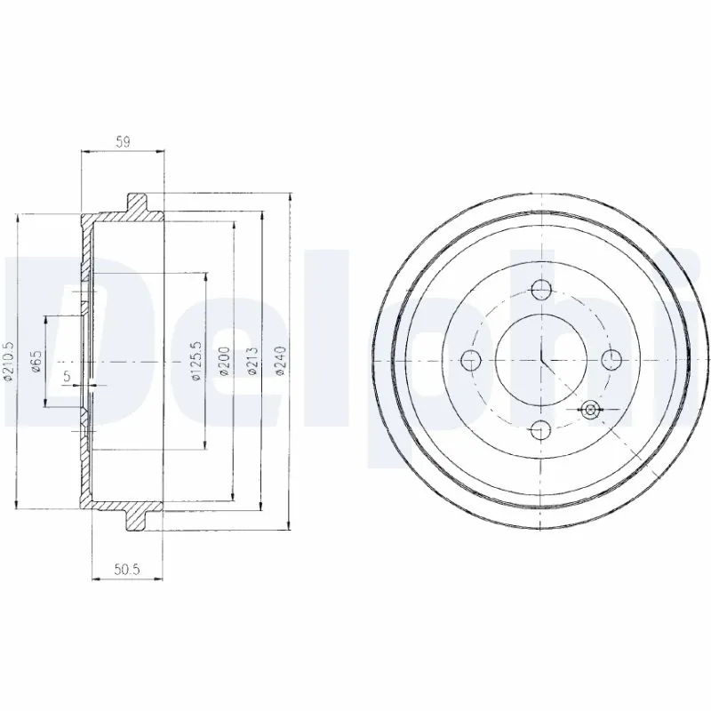 DELPHI fékdob - BF410 - TothCarparts