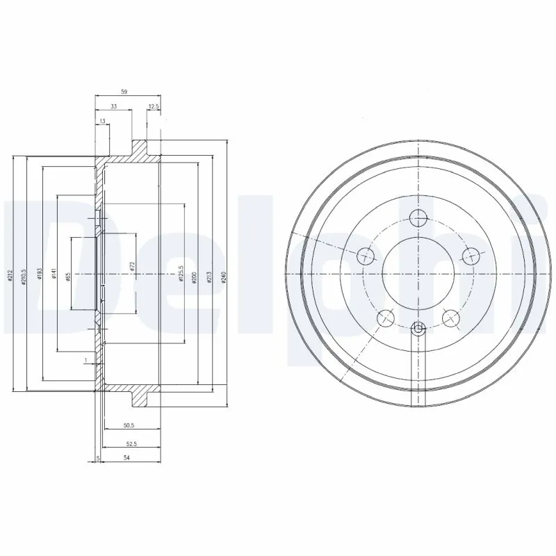 DELPHI fékdob - BF463 - TothCarparts