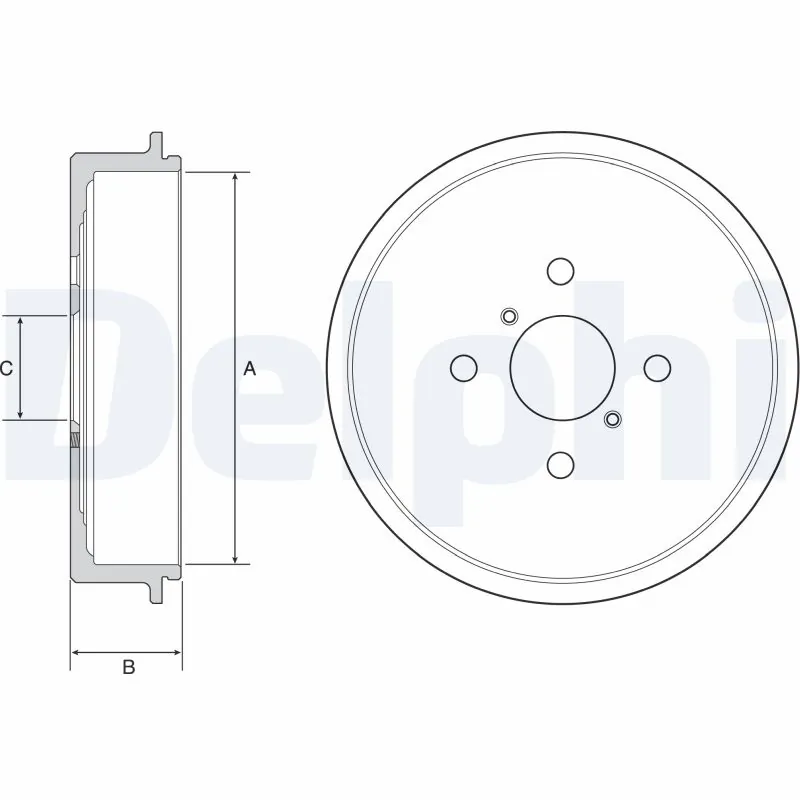 DELPHI fékdob - BF552 - TothCarparts