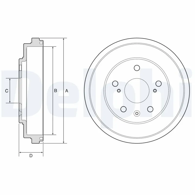 DELPHI fékdob - BF572 - TothCarparts