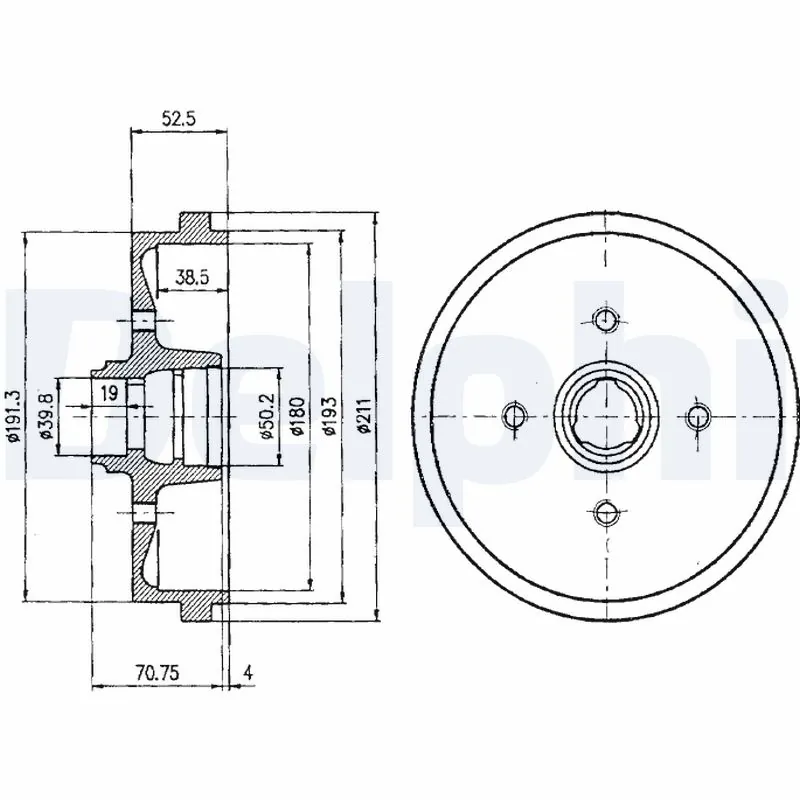 DELPHI fékdob - BF96 - TothCarparts