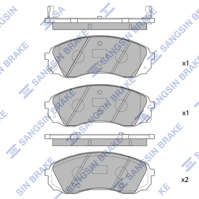Hi-Q fékbetétkészlet, tárcsafék - SP1238(SD) - TothCarparts