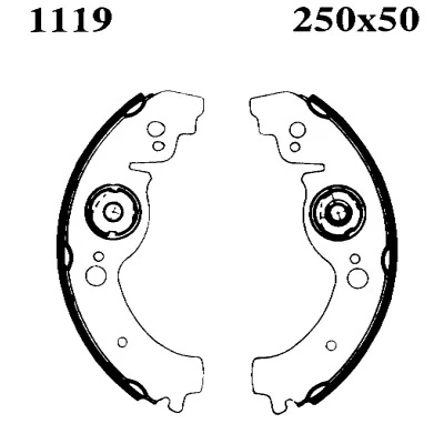ANDEL fékpofakészlet - A1119 - TothCarparts
